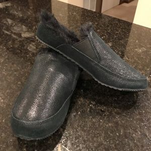 New Sorel Go Errand Run Faux Fur Lined Slipper, Black Slip Ons, Cozy Loafers